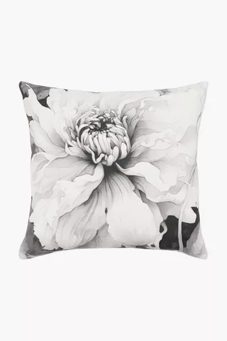 Printed Mono Floral Scatter Cushion, 50x50cm