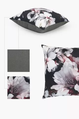 Printed Magpie Floral Scatter Cushion, 50x50cm