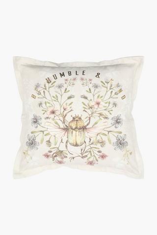 Printed Starling Bug Scatter Cushion, 55x55cm