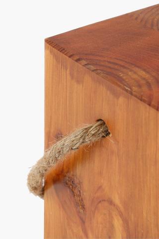 Doorstop Wood Block With Rope Handle, 2.6kg
