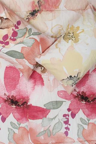 Soft Touch Water Colour Floral Comforter Set