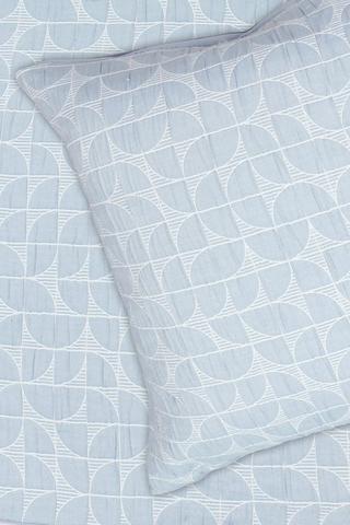 Soft Touch Quilted Textured Circle Euro Continental Pillowcase, 65x65cm