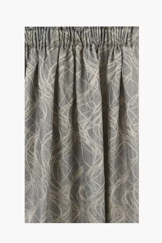 Jacquard Wave Taped Curtain, 230x218cm