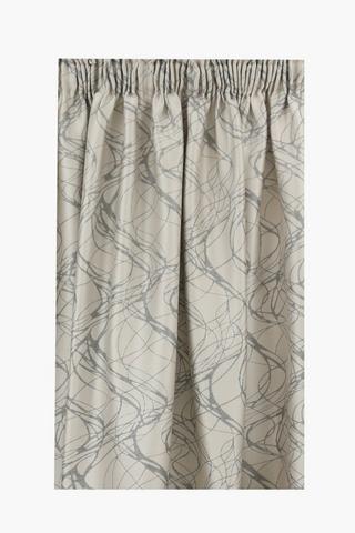 Jacquard Wave Taped Curtain, 230x218cm