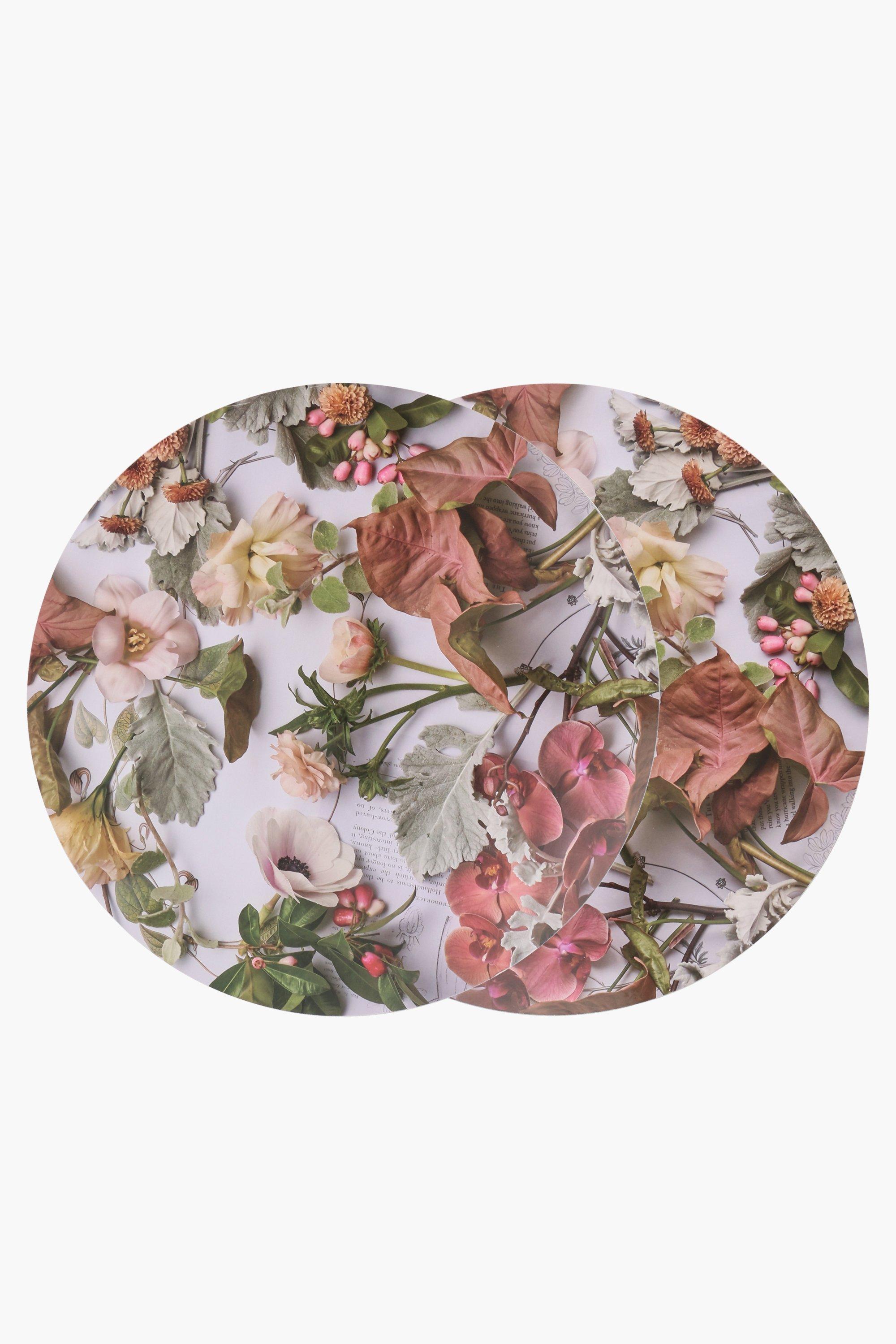 2 Pack Floral Cork Placemats