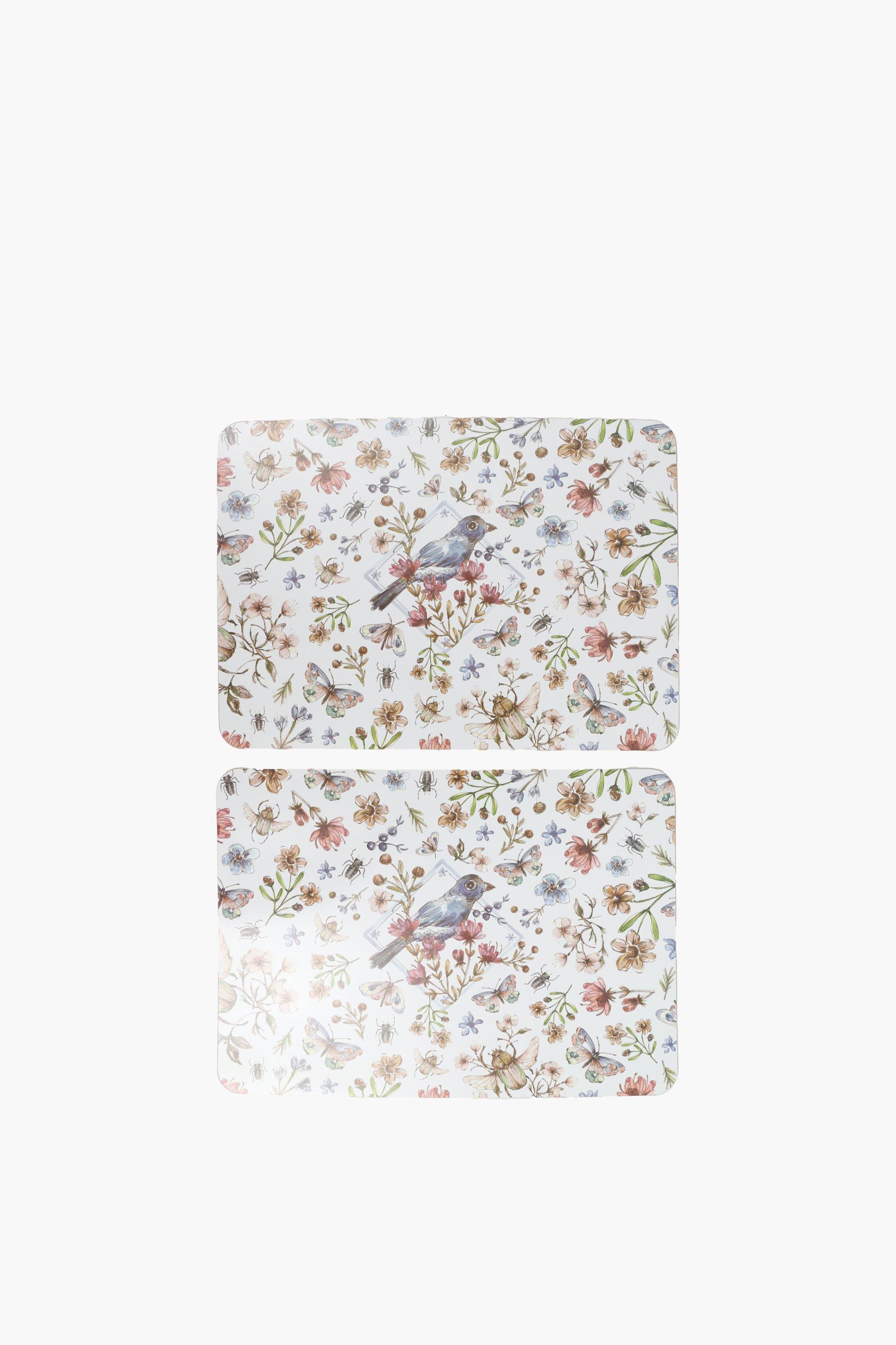 2 Pack Floral Cork Placemats