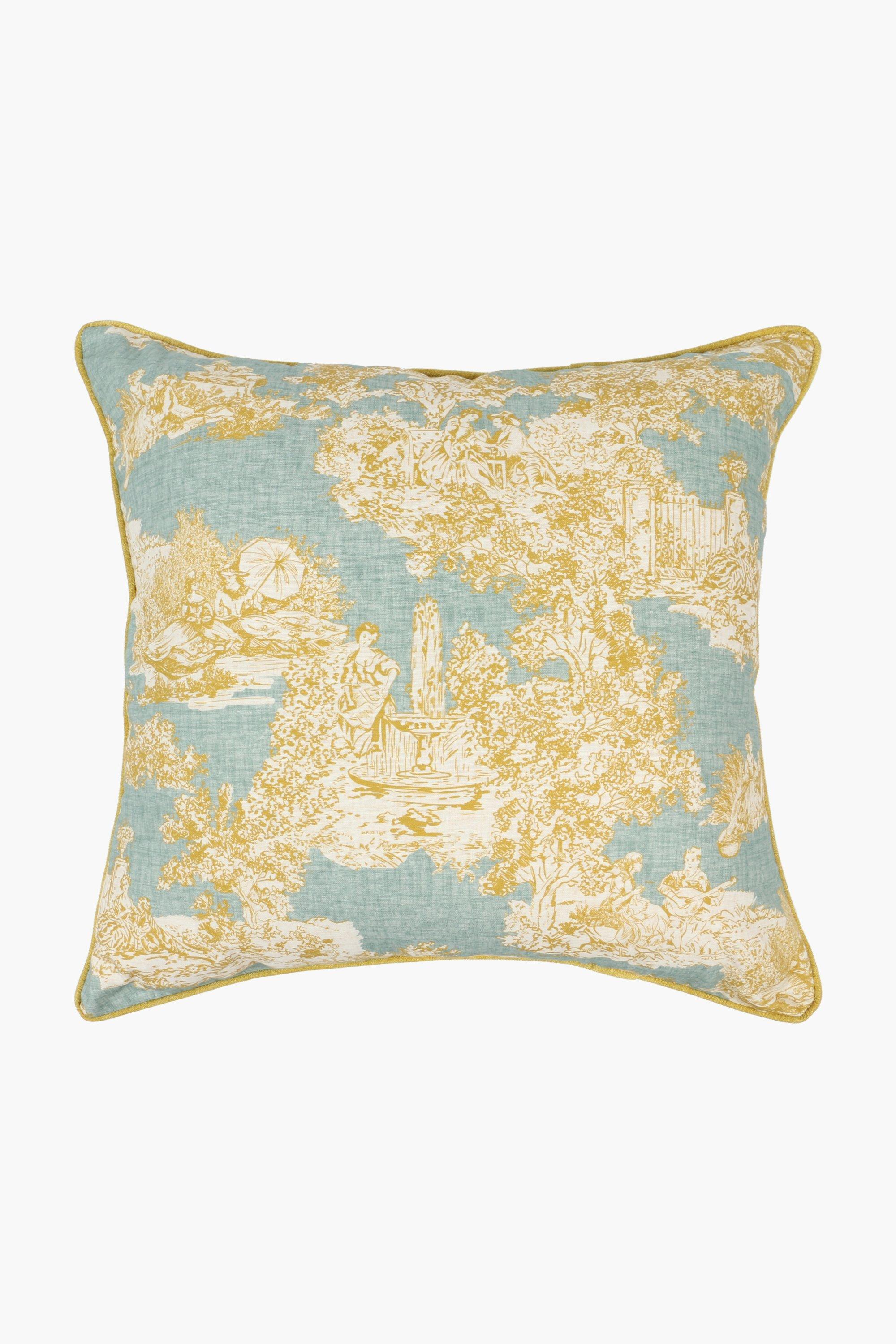 Premium Printed Toile U And G Feather Scatter Cushion 60x60cm