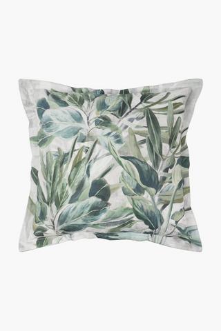 Printed Cardinal Leaf Scatter Cushion 55x55cm