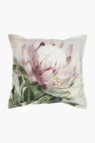Printed Protea Scatter Cushion, 55x55cm