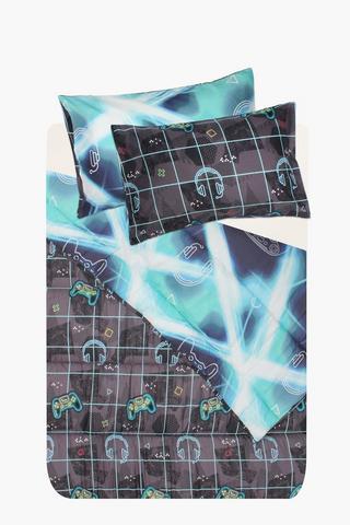 Soft Touch Techno Gamer Reversible Comforter Set