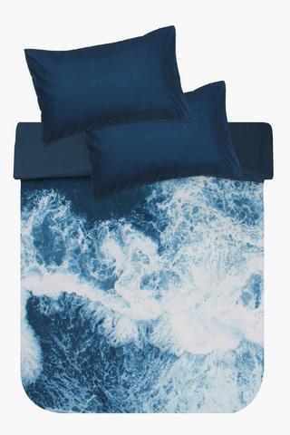 Soft Touch Placement Print Coastal Duvet Cover Set