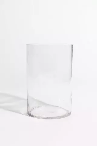 Glass Cylinder Vase, 16x16cm