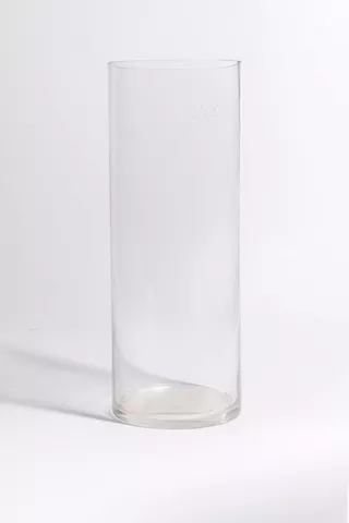 Glass Cylinder Vase, 15x40cm