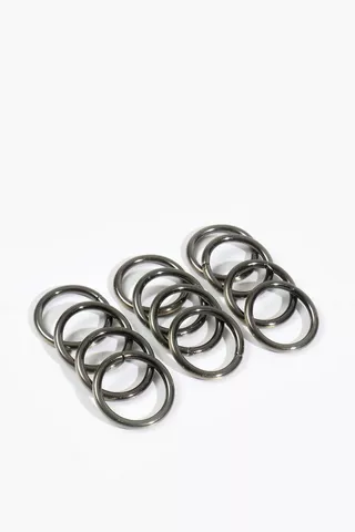 12 Pack Antique Brass Curtain Rings