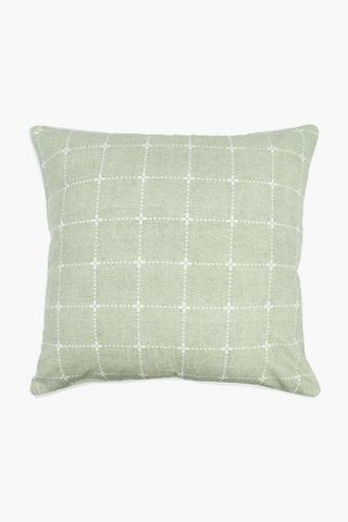 Premium Check Feather Scatter Cushion, 60x60cm