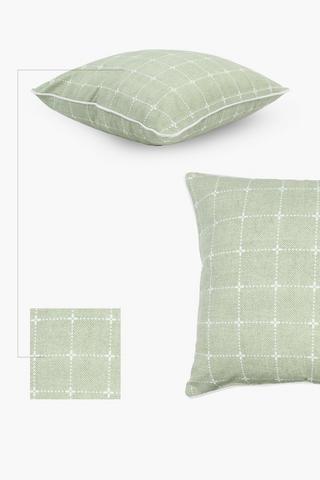 Premium Check Feather Scatter Cushion, 60x60cm