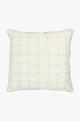 Premium Check Feather Scatter Cushion, 60x60cm