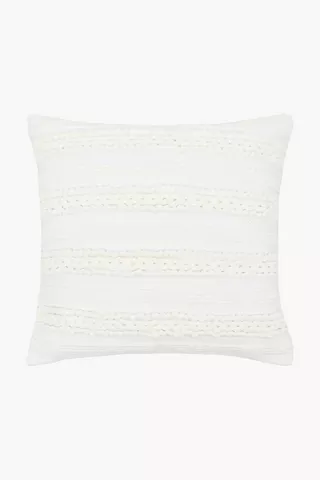 Premium Textured Zia Feather Scatter Cushion, 60x60cm