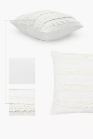 Premium Textured Zia Feather Scatter Cushion, 60x60cm