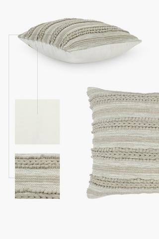 Premium Textured Zia Feather Scatter Cushion, 60x60cm