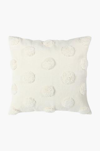 Premium Textured Pom Pom Feather Scatter Cushion, 60x60cm