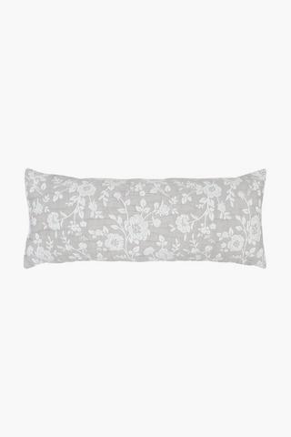 Quilted Jacquard Floral Scatter Cushion, 30x80cm