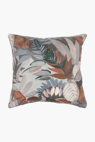 Premium Printed Soren Linen Leaf Feather Scatter Cushion, 60x60cm