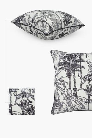 Premium Printed Forest Feather Scatter Cushion, 60x60cm