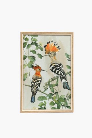 Framed Hoopoe Bird, 30x40cm