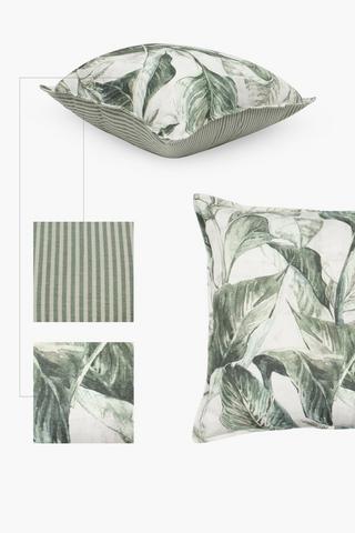 Premium Printed Woodland Leaf Feather Scatter Cushion, 60x60cm