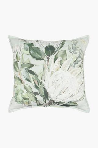 Premium Printed Jacana Protea Feather Scatter Cushion, 60x60cm