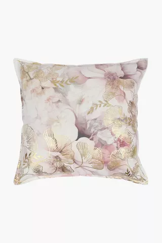 Premium Printed Goldfinch Floral Feather Scatter Cushion, 60x60cm
