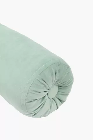 Velvet Bolster Cushion, 17x55cm