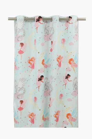 Soft Touch Glow Princess And Dragons Eyelet Curtain, 140x225cm