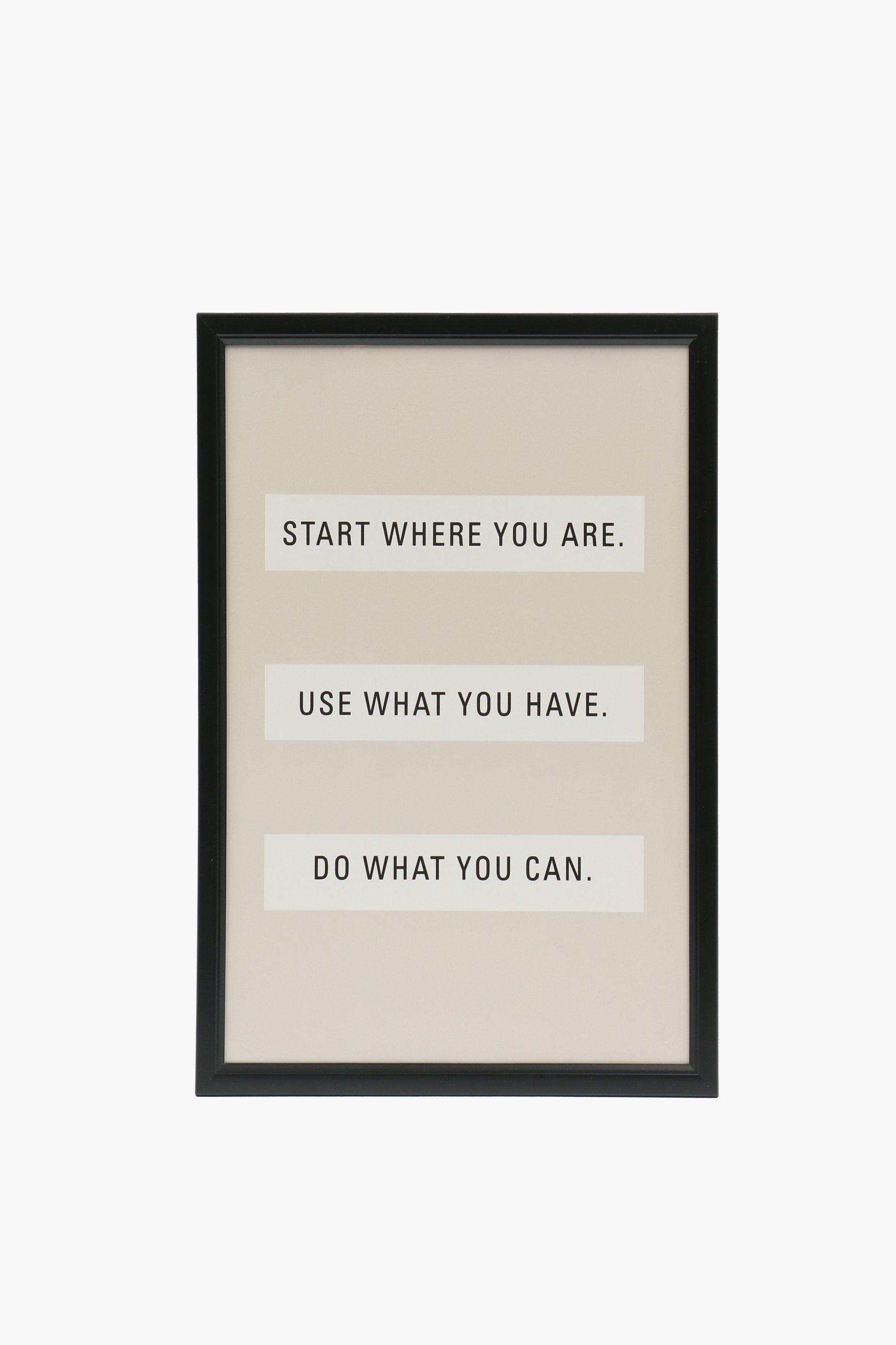 Framed Arthur Ashe Quote, 30x40cm