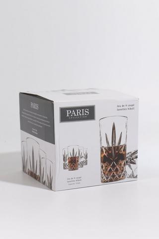 4 Paris Hi Ball Glasses