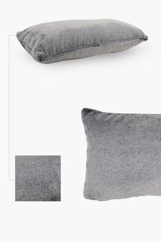 Faux Fur Printed Back Scatter Cushion, 30x80cm