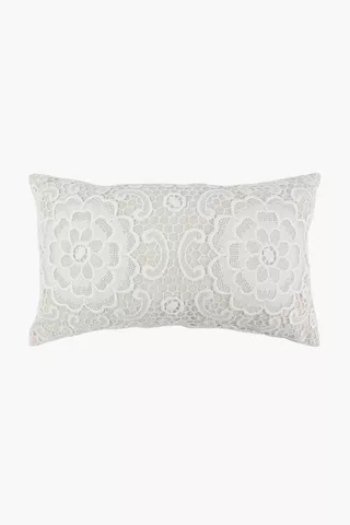 Woven Lace Scatter Cushion, 30x50cm