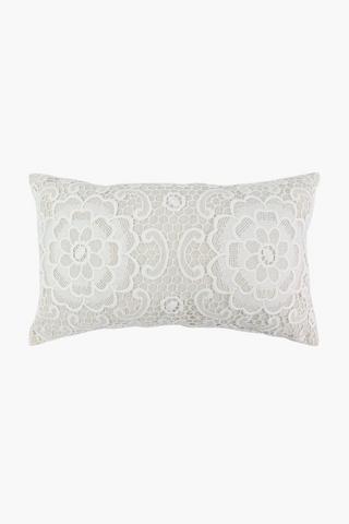 Woven Lace Scatter Cushion, 30x50cm