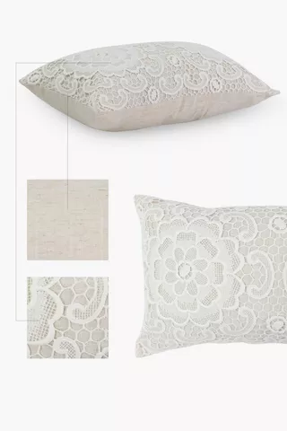 Woven Lace Scatter Cushion, 30x50cm