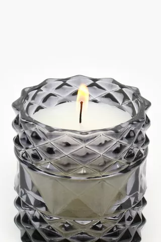 Diamond Glass Candle, 11x14cm