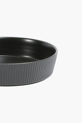 Ribbed Stoneware Bowl