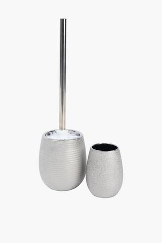 Stoneware Toilet Brush Holder Set