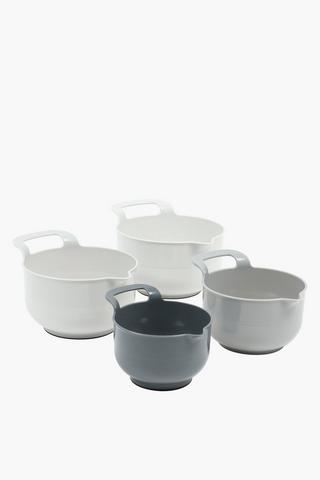 4 Plastic Mixing Bowls