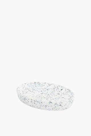 Azure Terrazzo Resin Soap Dish