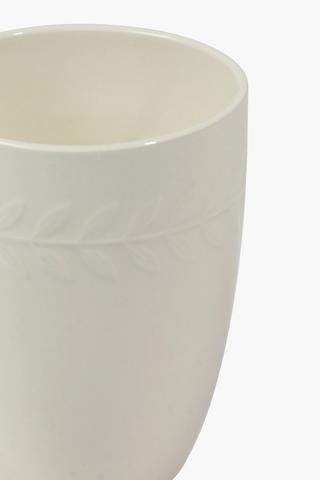 Textured Leaf Trim Mug