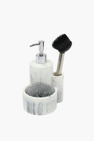 Marble Soap Dispenser Set