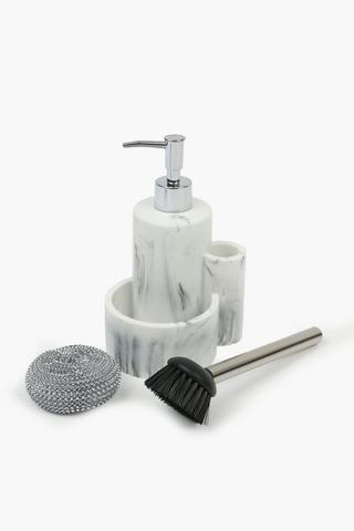 Marble Soap Dispenser Set