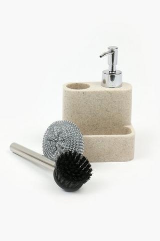 Stone Soap Dispenser Set