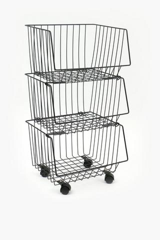 3 Tier Trolley Vegetable Rack